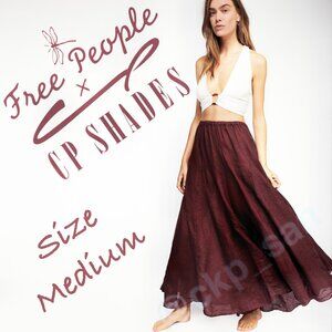 NWOT Free People x CP Shades Lily Linen Maxi Skirt Sz M